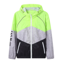 New Outdoor Sports Windbreaker Jackets Boys Fall Clothing made of Polyester in Multi Colors Allover Printing